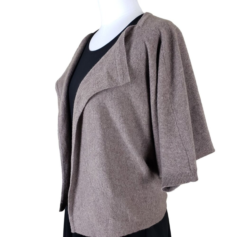 Vince Cashmere Knit Tan Taupe Shrug Sweater M Dolman Sleeve, Very good condition - Picture 9 of 9